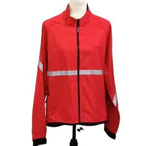 Running Room Fit-Wear Reflective Stripe Red Unisex Jacket Medium